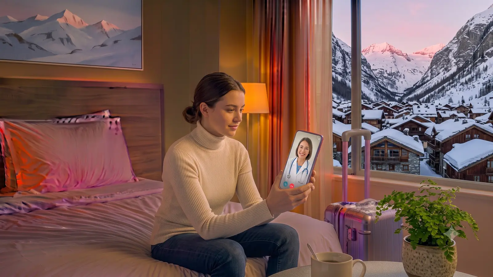 Video teleconsultation in Megève