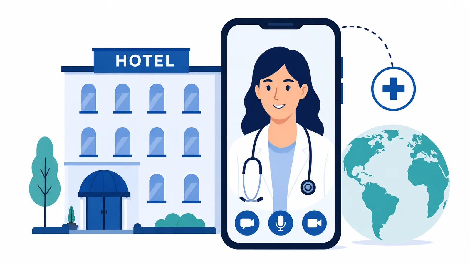 Consultation avec un médecin en vidéo